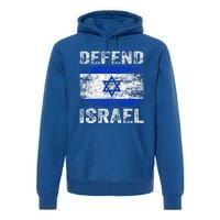 Defend Israel Support Israel I Stand With Israel Israel Flag Premium Hoodie