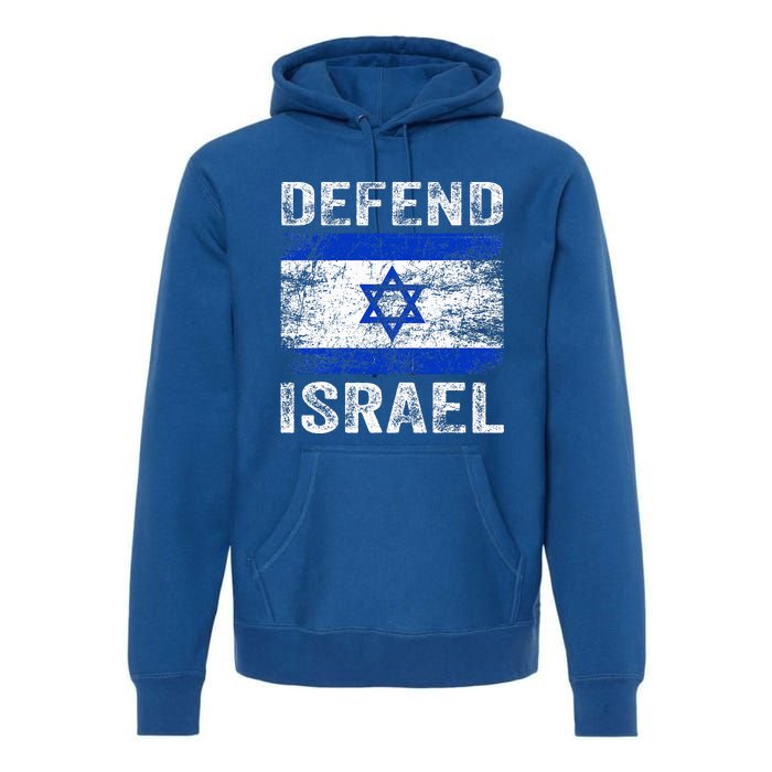 Defend Israel Support Israel I Stand With Israel Israel Flag Premium Hoodie