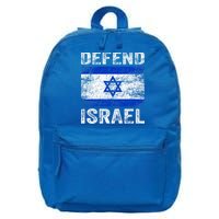 Defend Israel Support Israel I Stand With Israel Israel Flag 16 in Basic Backpack