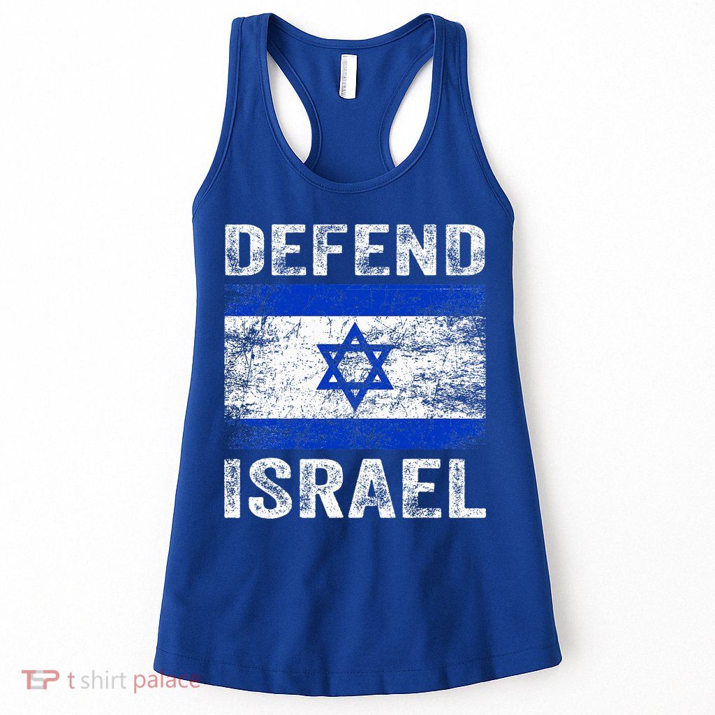 Defend Israel Support Israel I Stand With Israel Israel Flag Womens Tank Top