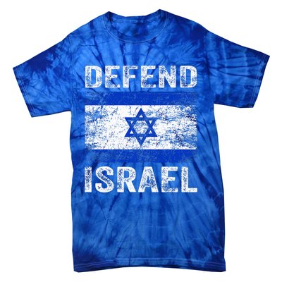 Defend Israel Support Israel I Stand With Israel Israel Flag Tie-Dye T-Shirt