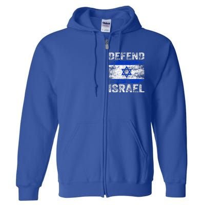 Defend Israel Support Israel I Stand With Israel Israel Flag Full Zip Hoodie