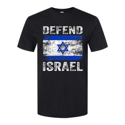 Defend Israel Support Israel I Stand With Israel Israel Flag Softstyle CVC T-Shirt