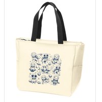 Dogs In Space Retro Dog Moon 90s Zip Tote Bag