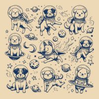 Dogs In Space Retro Dog Moon 90s Zip Tote Bag