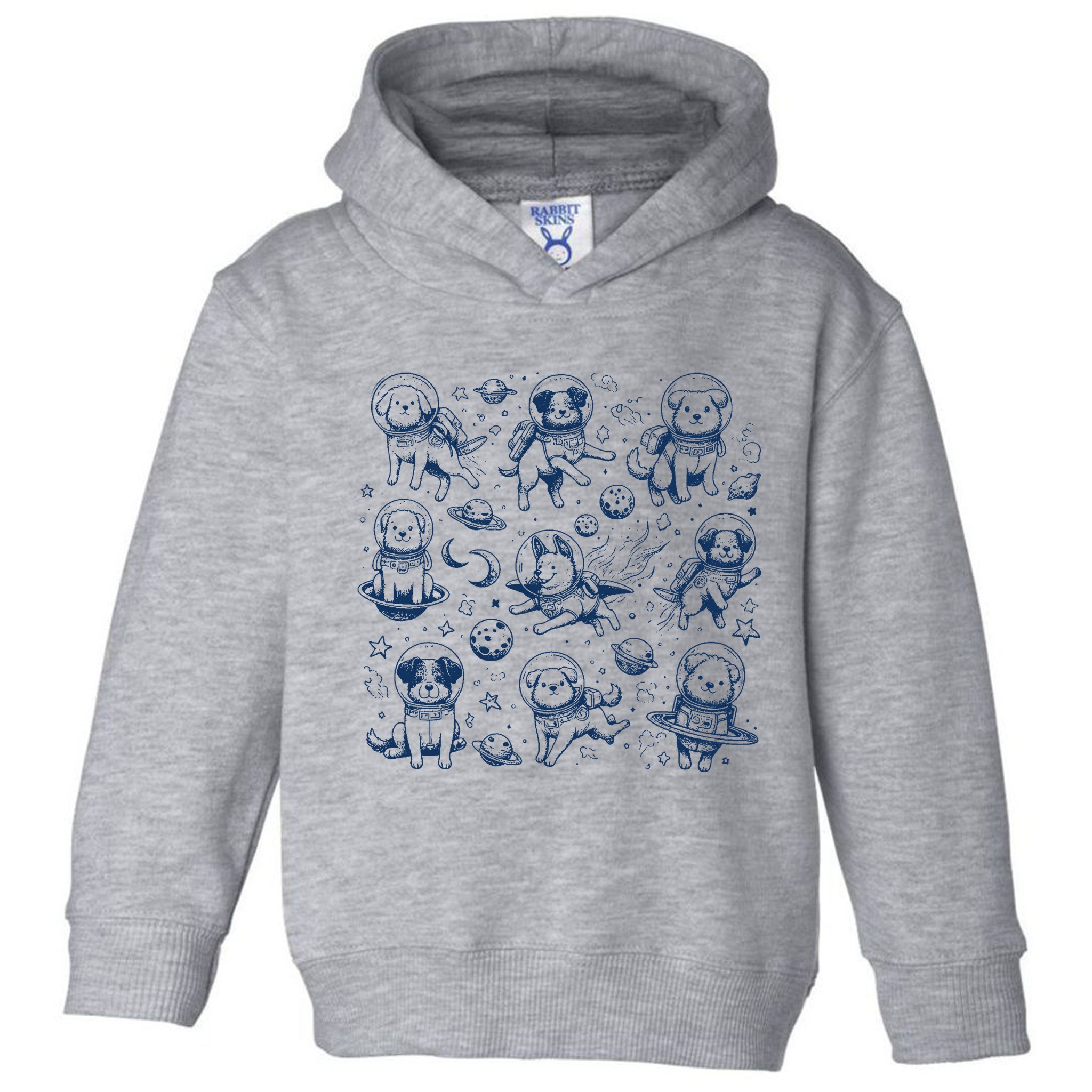 Dogs In Space Retro Dog Moon 90s Toddler Hoodie