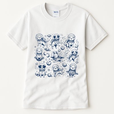 Dogs In Space Retro Dog Moon 90s Tall T-Shirt