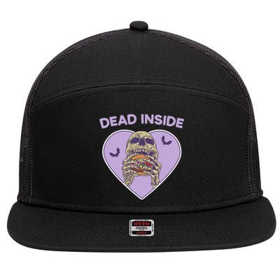 Dead Inside Skeleton Yami Kawaii Mental Illness Menhera 7 Panel Mesh Trucker Snapback Hat