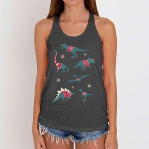 Dinos In Sweaters Women's Knotted Racerback Tank