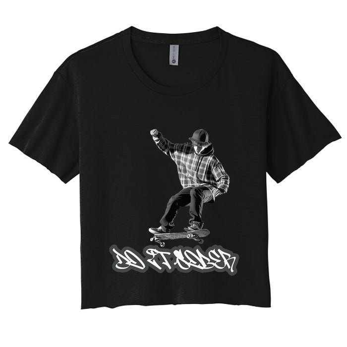 Do It Sober Aa & Na Sayings Women's Crop Top Tee