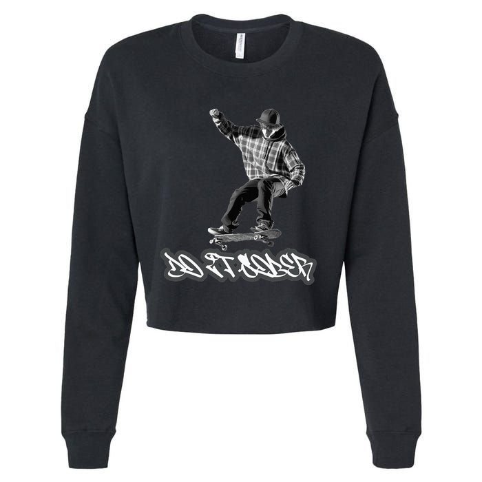 Do It Sober Aa & Na Sayings Cropped Pullover Crew