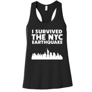 Deathbymayonnaise I Survived The Nyc Earthquake Women's Racerback Tank