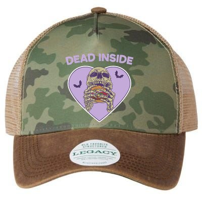 Dead Inside Skeleton Funny Skeleton Eating Legacy Tie Dye Trucker Hat