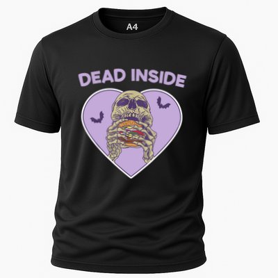 Dead Inside Skeleton Funny Skeleton Eating Performance Shirt