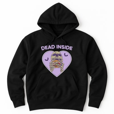 Dead Inside Skeleton Funny Skeleton Eating Hoodie