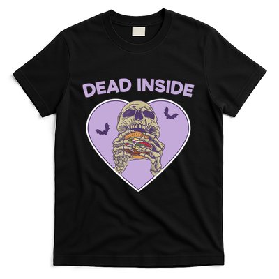 Dead Inside Skeleton Funny Skeleton Eating T-Shirt