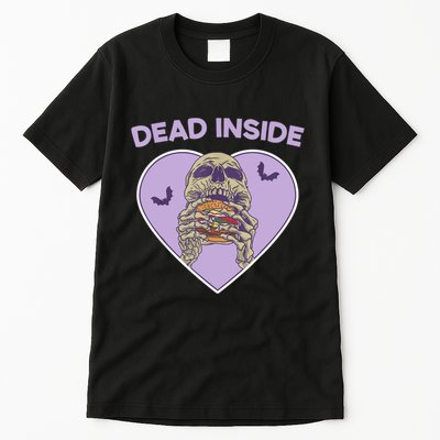 Dead Inside Skeleton Funny Skeleton Eating Tall T-Shirt