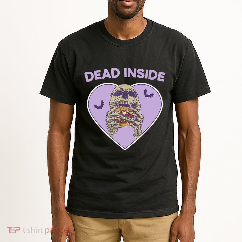 Dead Inside Skeleton Funny Skeleton Eating Tall T-Shirt