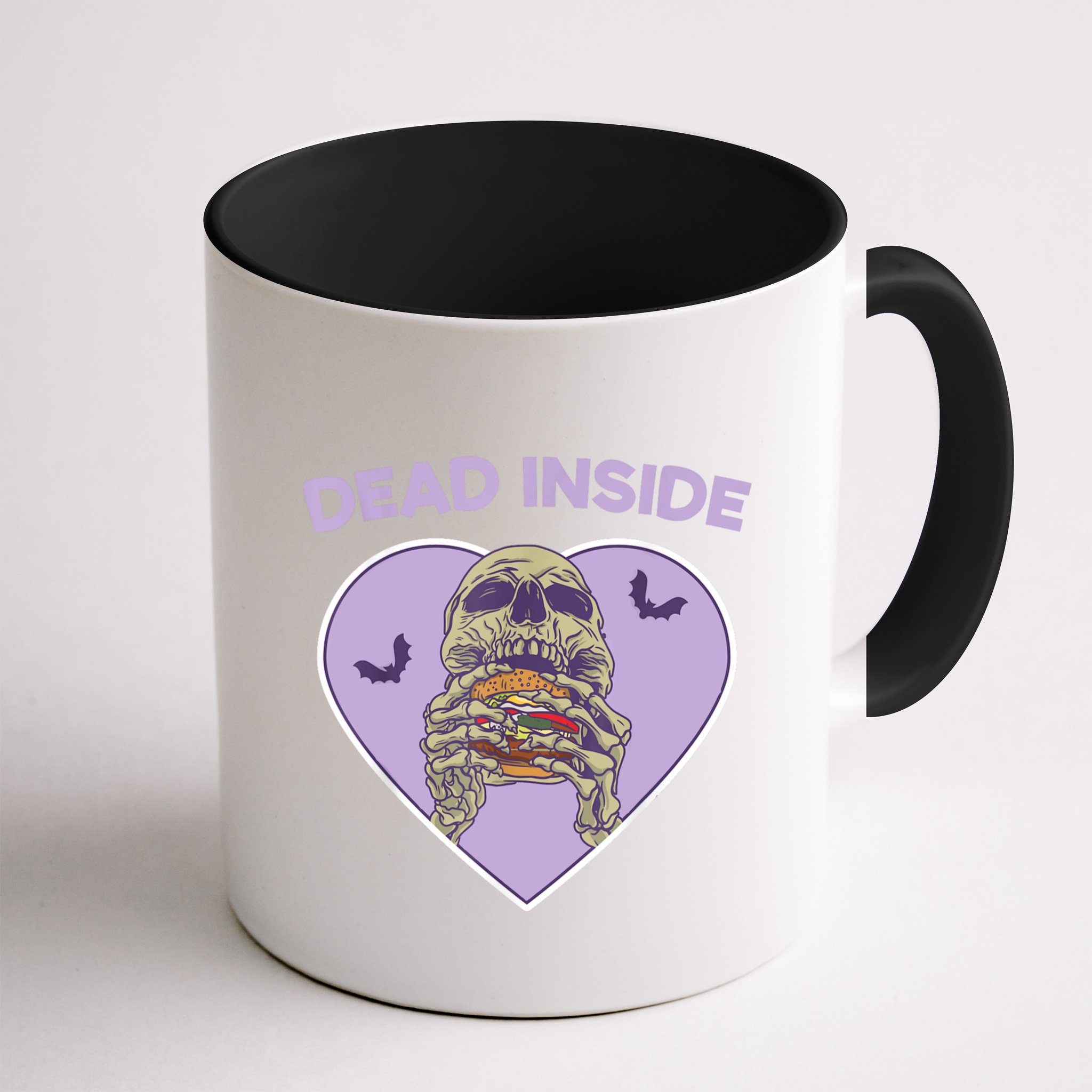 Dead Inside Skeleton Funny Skeleton Eating Mug
