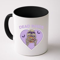 Dead Inside Skeleton Funny Skeleton Eating Mug