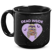 Dead Inside Skeleton Funny Skeleton Eating 15oz Campfire Ceramic Mug