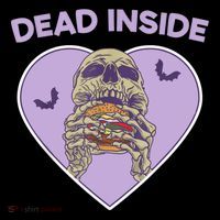 Dead Inside Skeleton Funny Skeleton Eating Drawstring Bag