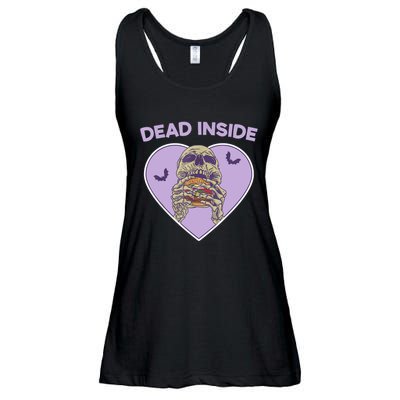 Dead Inside Skeleton Funny Skeleton Eating Ladies Essential Flowy Tank