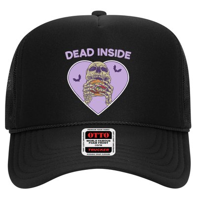 Dead Inside Skeleton Funny Skeleton Eating Trucker Hat