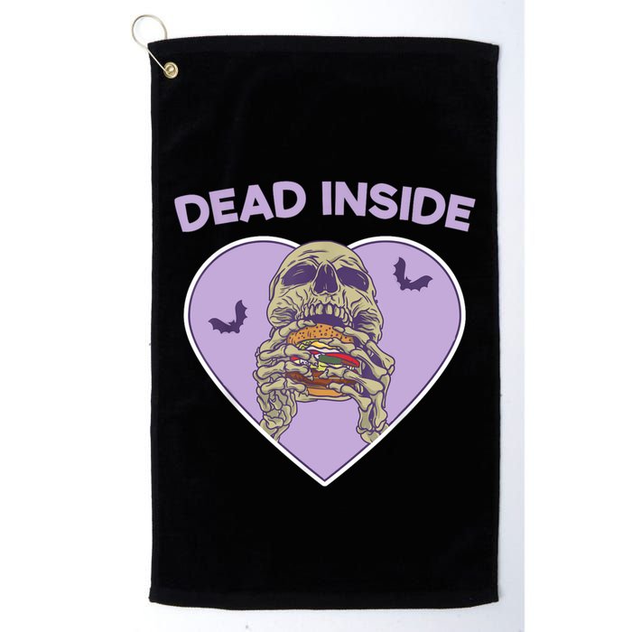 Dead Inside Skeleton Funny Skeleton Eating Golf Towel