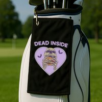 Dead Inside Skeleton Funny Skeleton Eating Golf Towel