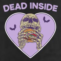 Dead Inside Skeleton Funny Skeleton Eating Golf Towel