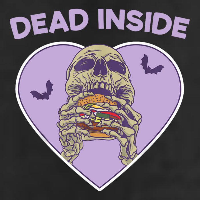 Dead Inside Skeleton Funny Skeleton Eating Golf Towel