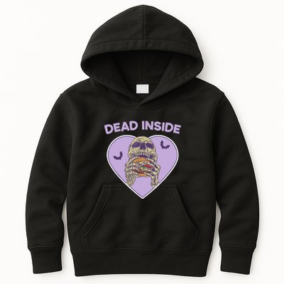 Dead Inside Skeleton Funny Skeleton Eating Kids Hoodie