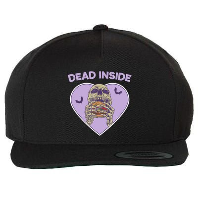Dead Inside Skeleton Funny Skeleton Eating Wool Snapback Cap