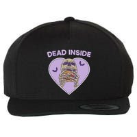 Dead Inside Skeleton Funny Skeleton Eating Wool Snapback Cap