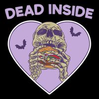 Dead Inside Skeleton Funny Skeleton Eating Wool Snapback Cap