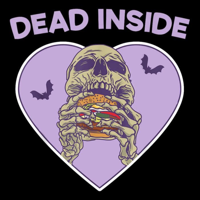 Dead Inside Skeleton Funny Skeleton Eating Wool Snapback Cap
