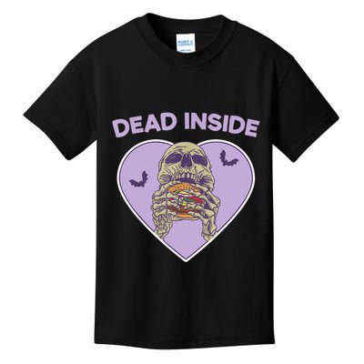 Dead Inside Skeleton Funny Skeleton Eating Kids T-Shirt