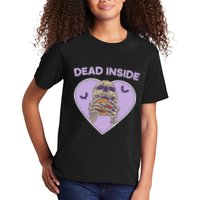 Dead Inside Skeleton Funny Skeleton Eating Kids T-Shirt