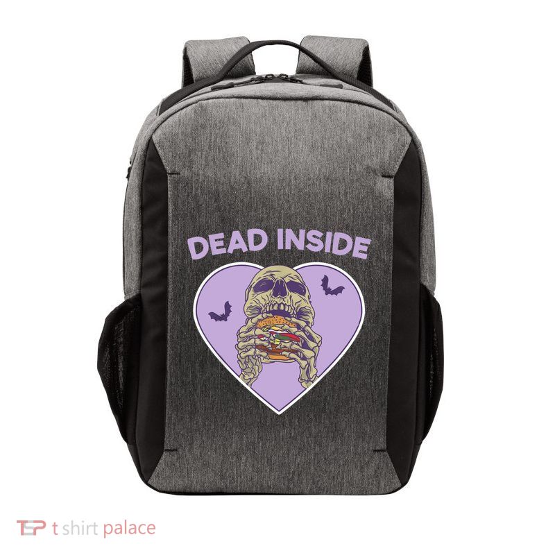 Dead Inside Skeleton Funny Skeleton Eating Vector Backpack