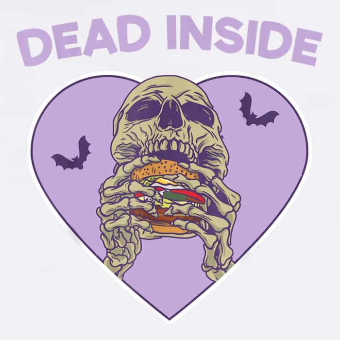 Dead Inside Skeleton Funny Skeleton Eating Garment-Dyed Sweatshirt