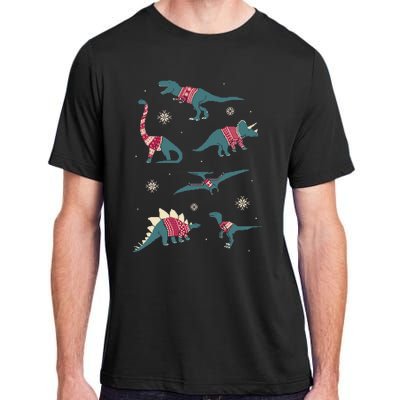 Dinos In Sweaters Adult ChromaSoft Performance T-Shirt