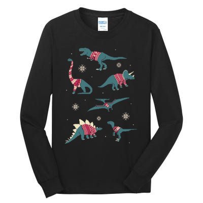 Dinos In Sweaters Tall Long Sleeve T-Shirt