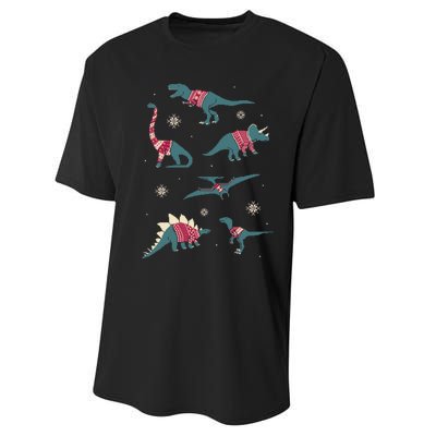 Dinos In Sweaters Performance Sprint T-Shirt