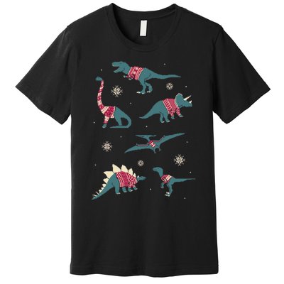 Dinos In Sweaters Premium T-Shirt