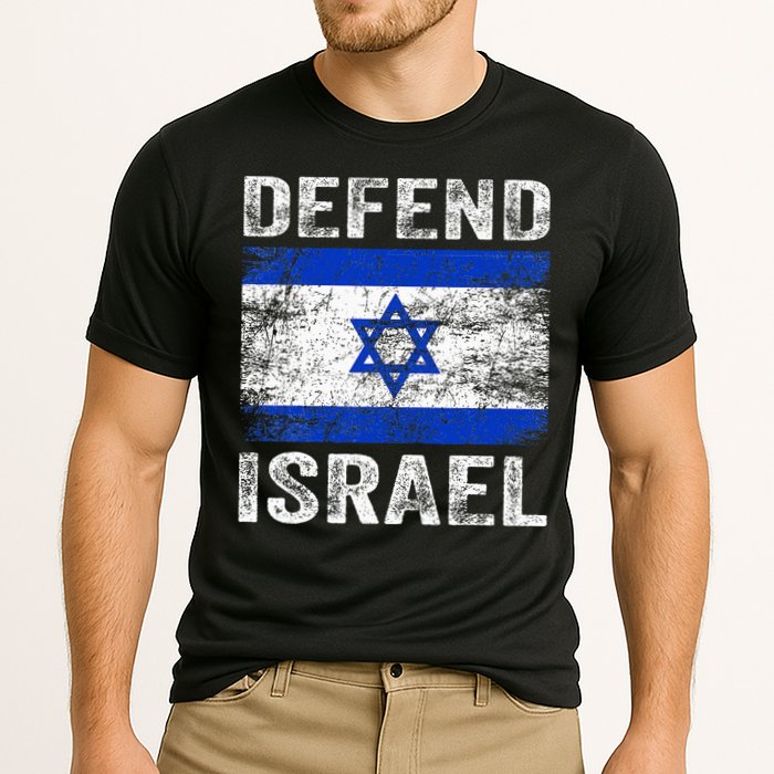 Defend Israel Support Israel I Stand With Israel Israel Flag Cooling Performance Crew T-Shirt