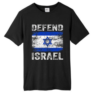 Defend Israel Support Israel I Stand With Israel Israel Flag Tall Fusion ChromaSoft Performance T-Shirt