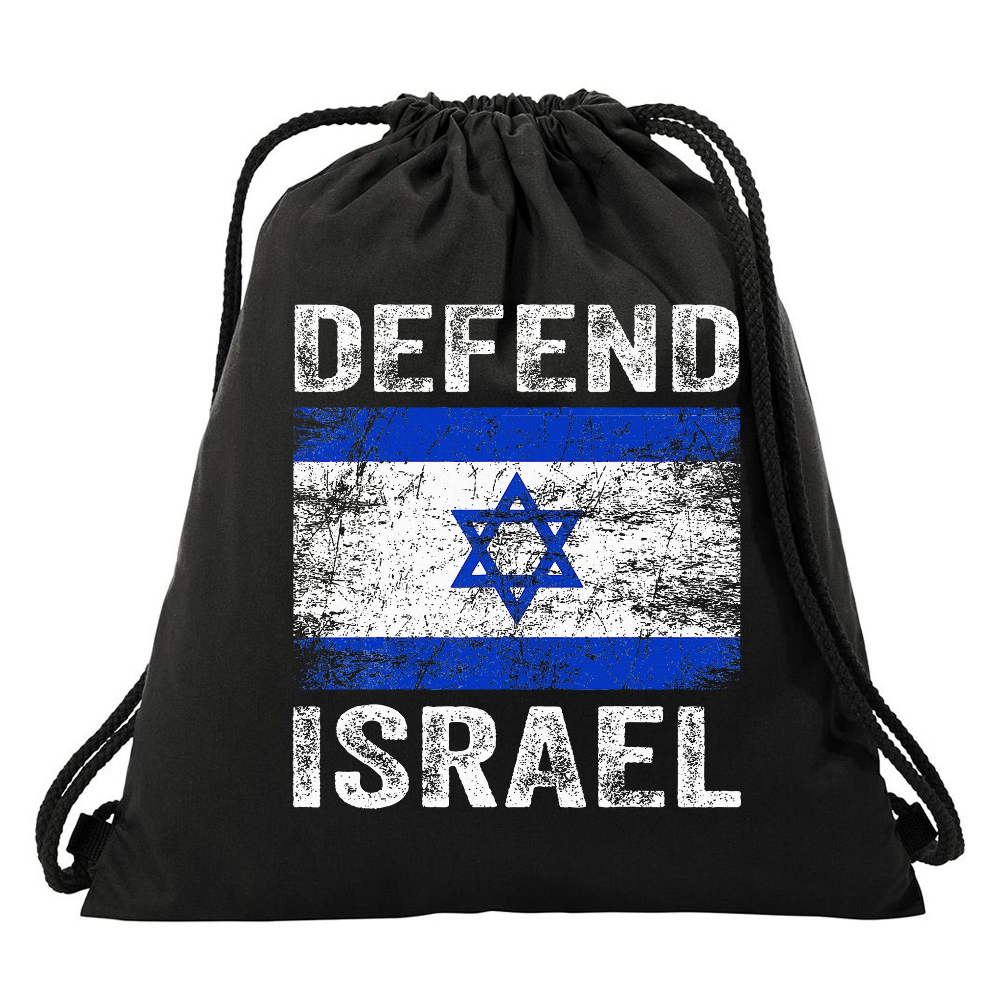 Defend Israel Support Israel I Stand With Israel Israel Flag Drawstring Bag