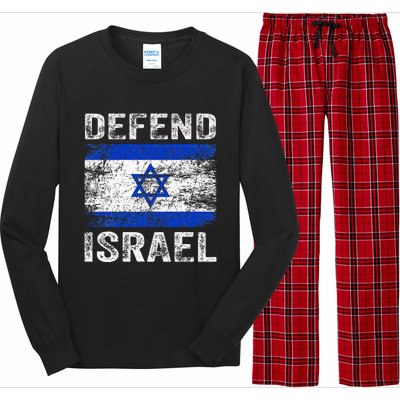 Defend Israel Support Israel I Stand With Israel Israel Flag Long Sleeve Pajama Set