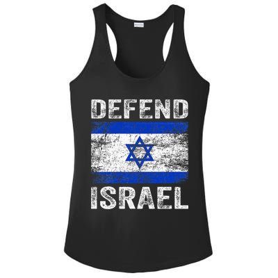 Defend Israel Support Israel I Stand With Israel Israel Flag Ladies PosiCharge Competitor Racerback Tank